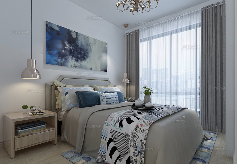 綠地璀璨天城三居135平米北歐風格裝修案例-次臥 綠地璀璨天城三居135平米北歐風格裝修案例-次臥