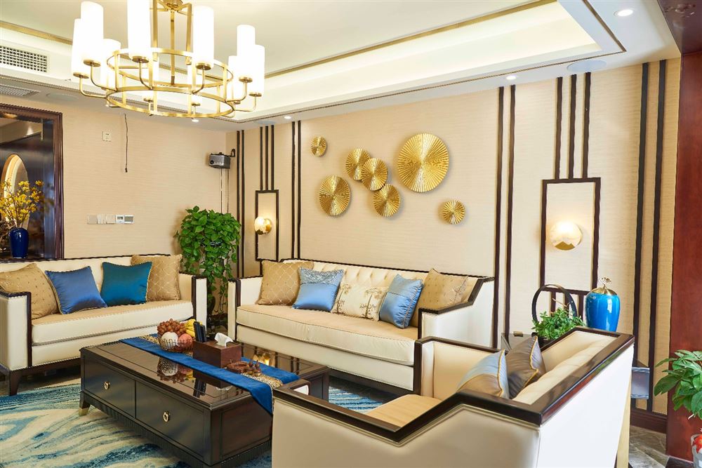 廣州市創基天峰新中式風格三居室裝修案例