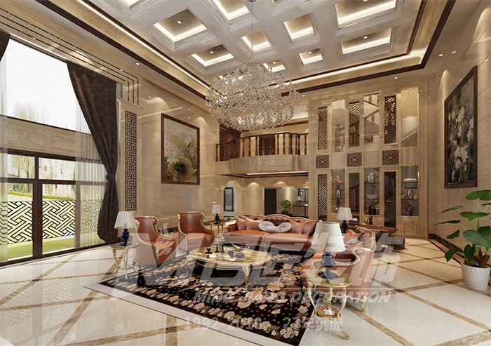 佛山市保利御江南歐式風格四居室裝修案例