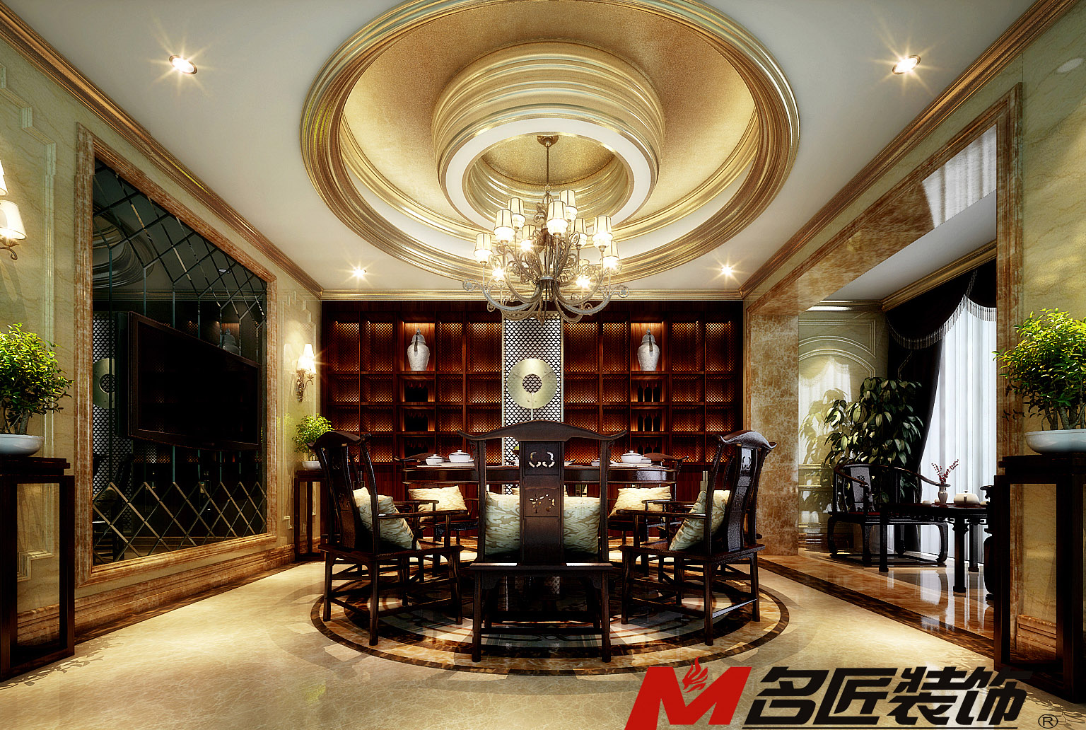 佛山市綠城·桂語蘭庭歐式風格別墅裝修案例