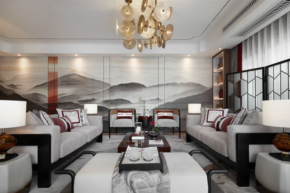 佛山市高明鈞明城新中式風格復式裝修案例