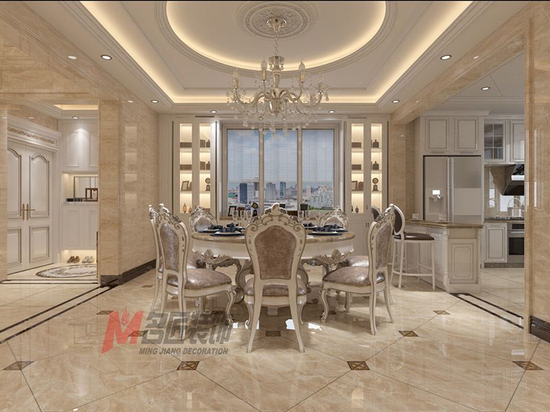 自貢市D1-10安置房歐式風格別墅裝修案例