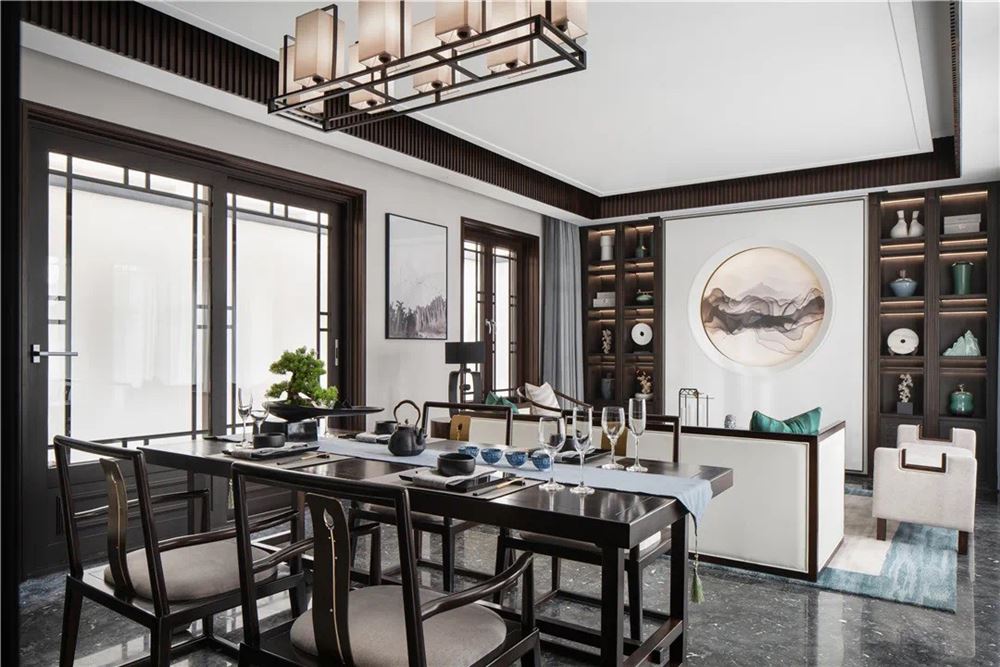 佛山市時代愛車小鎮(佛山)新中式風格四居室裝修案例