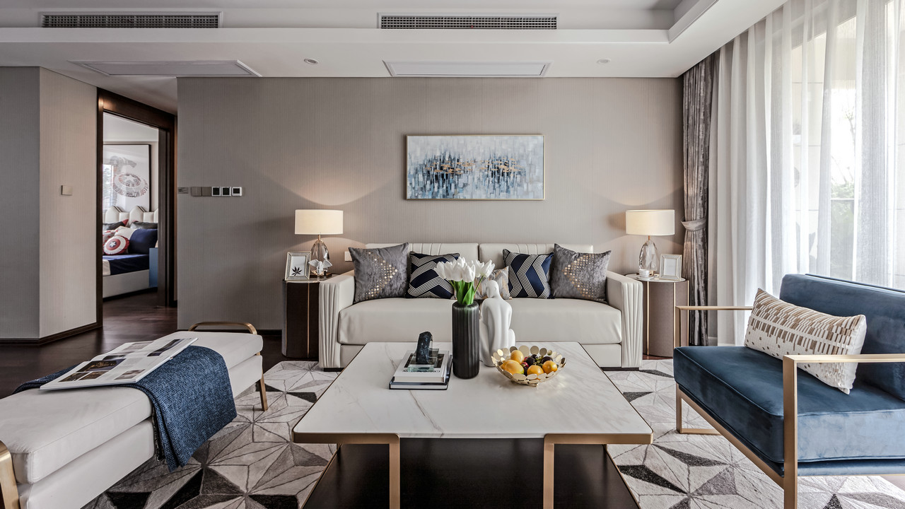 輕奢風格家裝設計室內裝修效果圖-客廳 輕奢風格家裝設計室內裝修效果圖-客廳