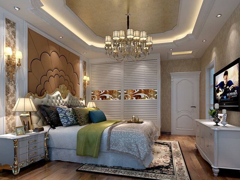 佛山市綠城·桂語蘭庭歐式風格四居室裝修案例