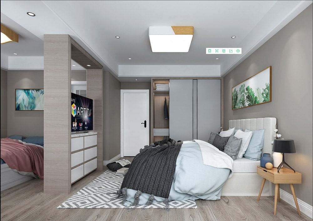 臺州市碧桂園·翰林府現代簡約風格三居室裝修案例