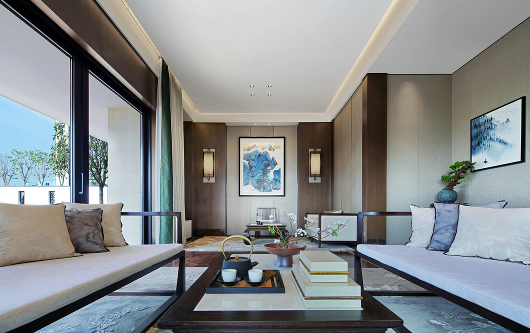 新中式風格室內(nèi)設計家裝案例-客廳 新中式風格室內(nèi)設計家裝案例-客廳