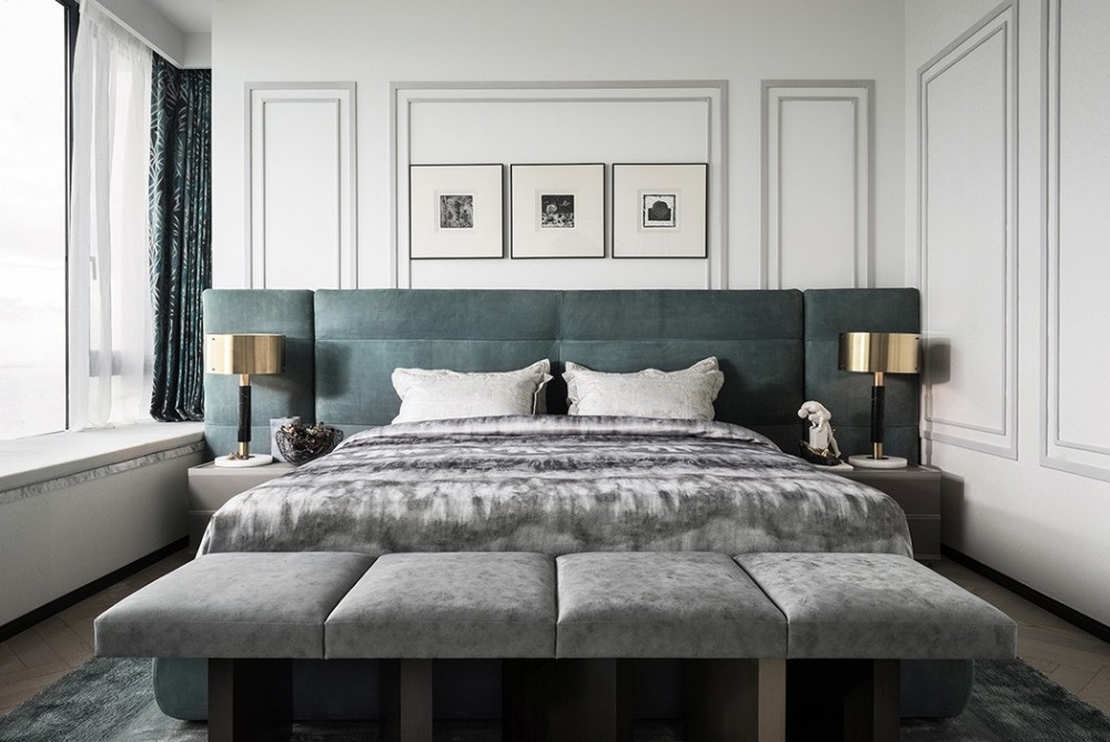 優(yōu)雅輕奢風(fēng)格室內(nèi)家裝案例效果圖-主臥 優(yōu)雅輕奢風(fēng)格室內(nèi)家裝案例效果圖-主臥