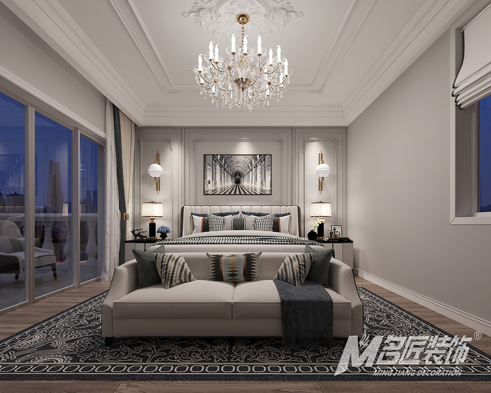 別墅裝修設計美式輕奢風格-主臥 別墅裝修設計美式輕奢風格-主臥