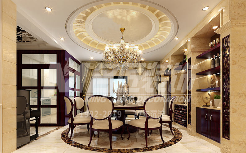 桂花洲三居120平米美式鄉村風格裝修案例-餐廳 桂花洲三居120平米美式鄉村風格裝修案例-餐廳