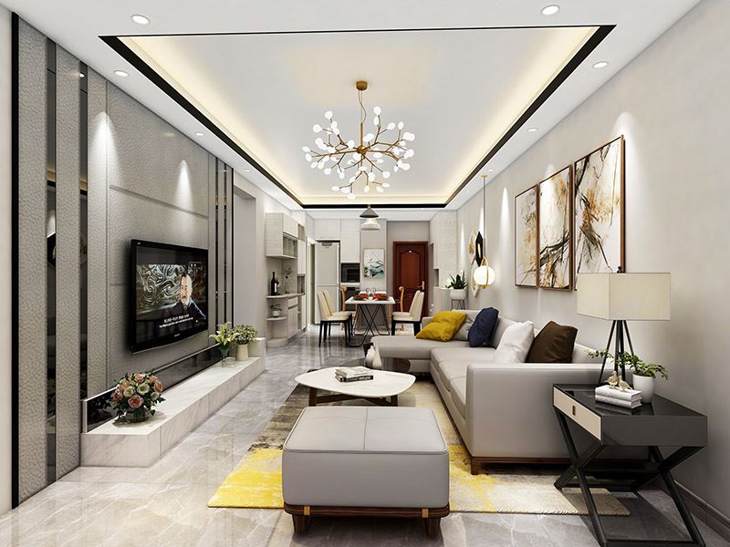 佛山市招商曦岸現代簡約風格三居室裝修案例