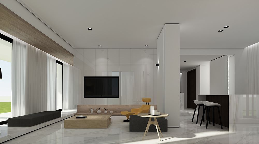 廣州市匯景新城現代簡約風格別墅裝修案例