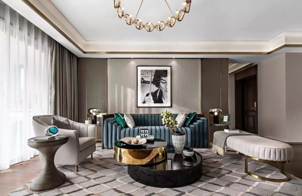 摩登輕奢風格室內設計家裝案例-客廳 摩登輕奢風格室內設計家裝案例-客廳