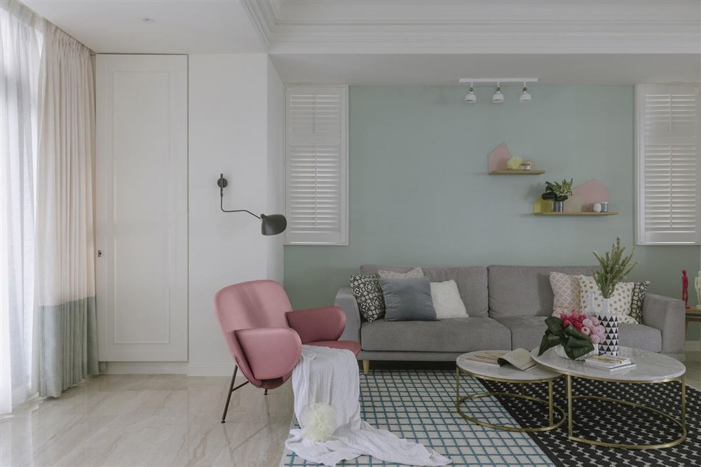 佛山市越秀御湖臺北歐風格三居室裝修案例