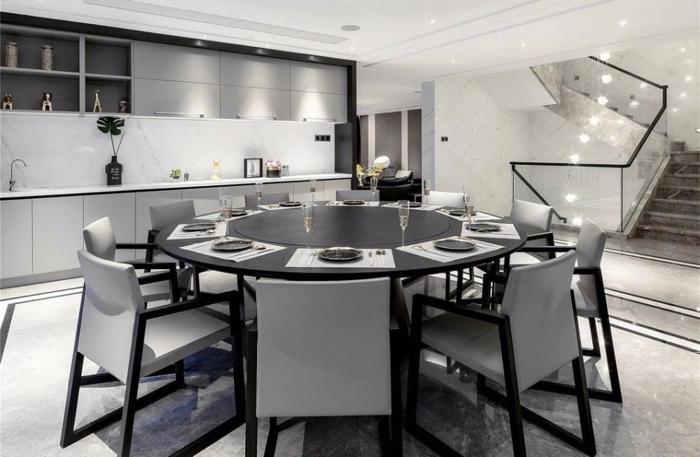 現代簡約高級灰風格室內設計家裝案例-餐廳 現代簡約高級灰風格室內設計家裝案例-餐廳
