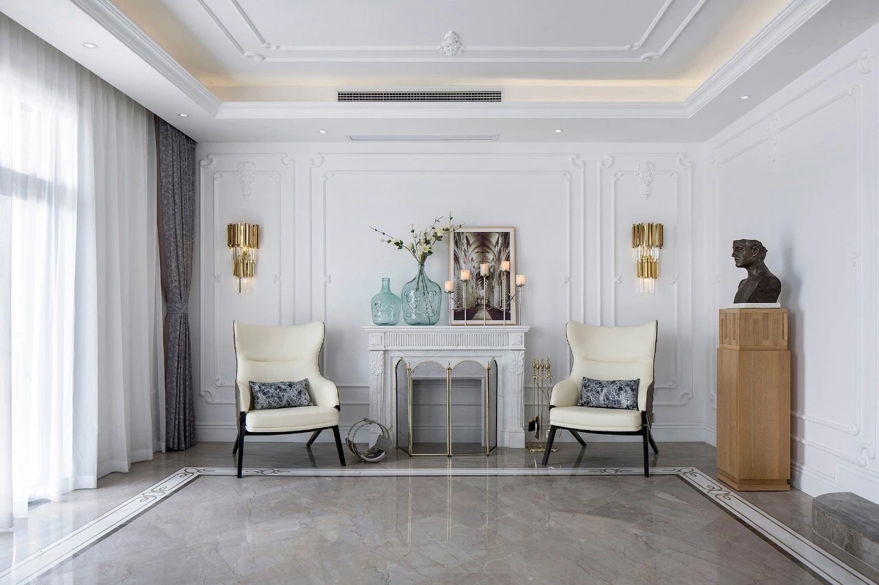 法式輕奢風格家裝設計室內裝修效果圖-會客廳 法式輕奢風格家裝設計室內裝修效果圖-會客廳