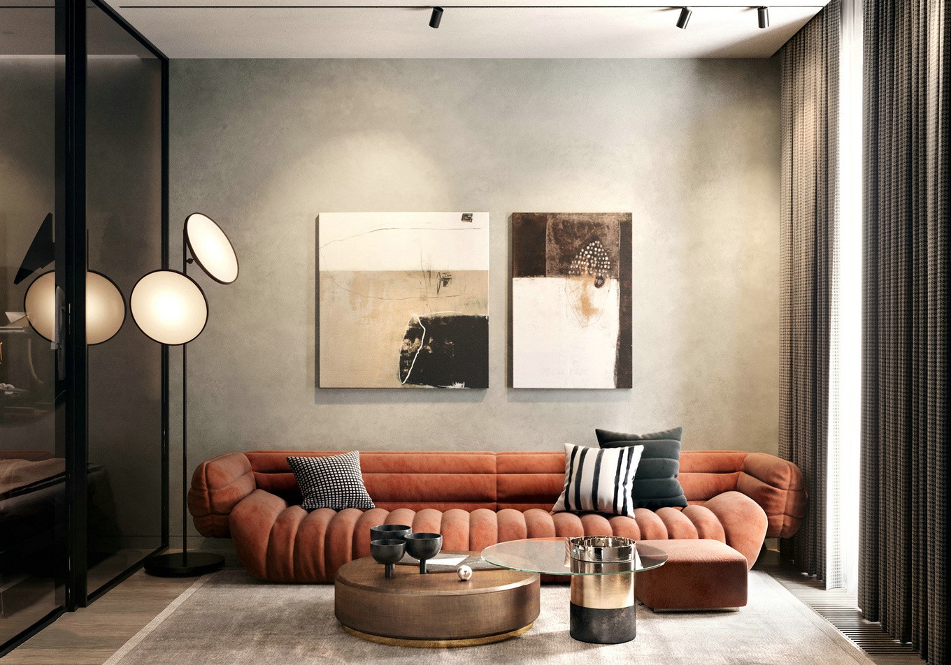 佛山裝修公司現代簡約風格公寓裝修效果圖-客廳 佛山裝修公司現代簡約風格公寓裝修效果圖-客廳