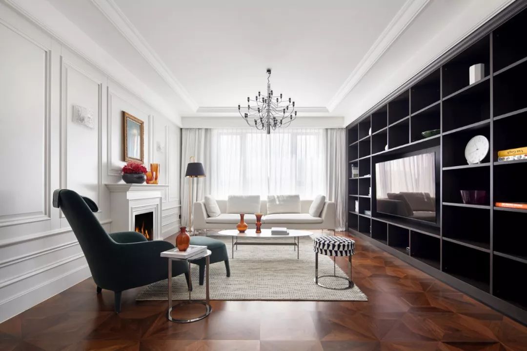 美式現代風格家裝設計室內裝修效果圖-客廳 美式現代風格家裝設計室內裝修效果圖-客廳