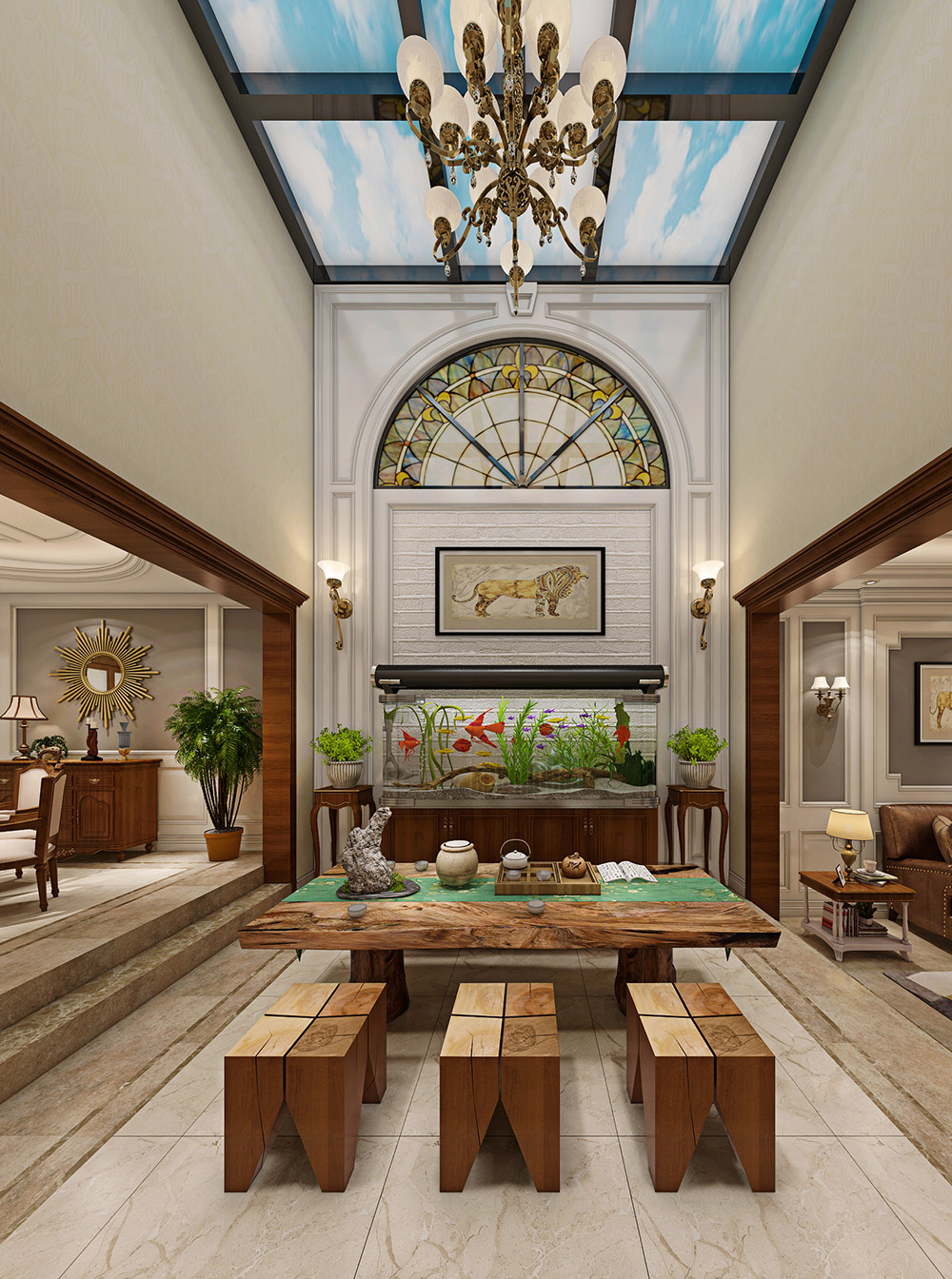 包頭小白河別墅320平米簡美風格裝修案例-會客室 包頭小白河別墅320平米簡美風格裝修案例-會客室