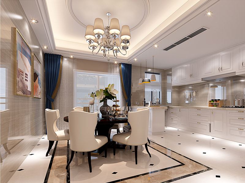 揭陽市港泰豪庭歐式風格三居室裝修案例