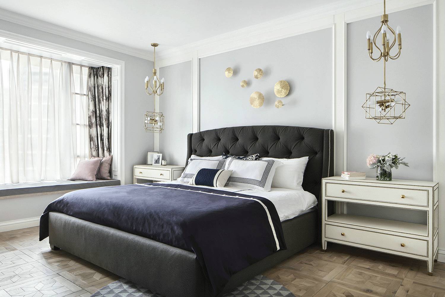 簡歐輕奢風格家裝設計室內裝修效果圖-臥室 簡歐輕奢風格家裝設計室內裝修效果圖-臥室