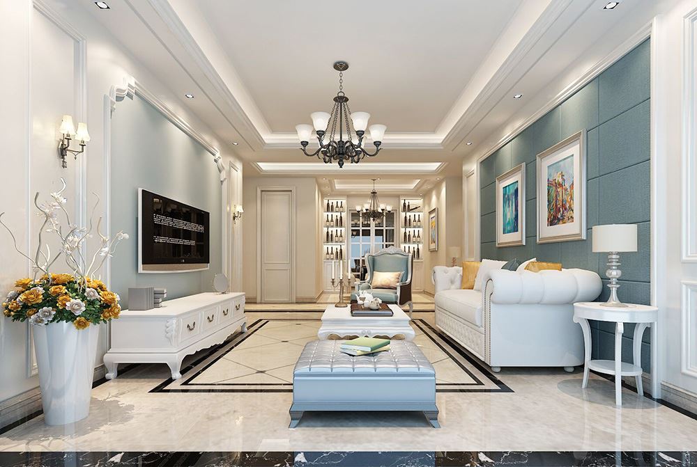 連云港市鳳凰名都歐式風格三居室裝修案例