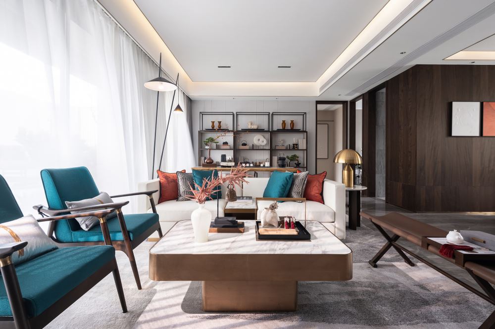 楚雄彝族自治州牡丹雅苑新中式風格四居室裝修案例