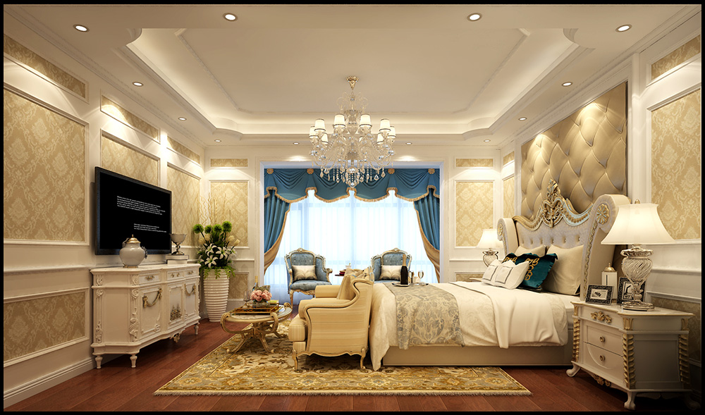 裝修公司歐式古典風格復式裝修效果圖-臥室 裝修公司歐式古典風格復式裝修效果圖-臥室