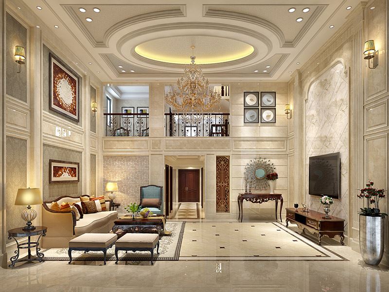 泰州市百合苑輕奢風格別墅裝修案例