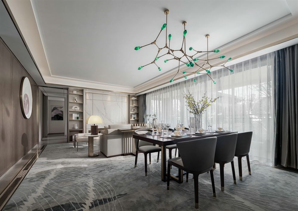 江門市東方明珠新中式風格四居室裝修案例