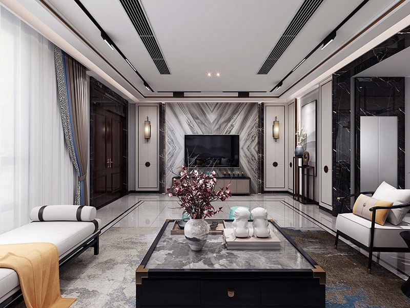 河源市德興苑新中式風格別墅裝修案例