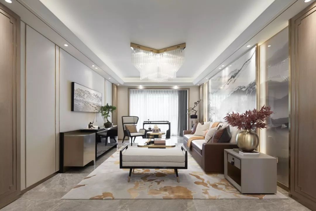 裝修案例新中式風格室內裝修效果圖-客廳 裝修案例新中式風格室內裝修效果圖-客廳