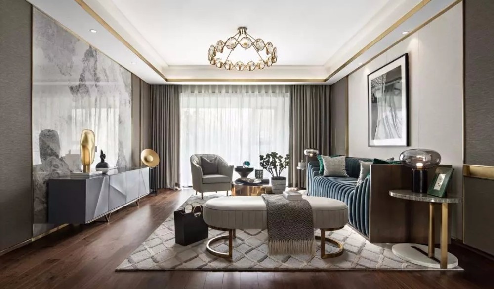 摩登輕奢風格室內設計家裝案例-客廳 摩登輕奢風格室內設計家裝案例-客廳