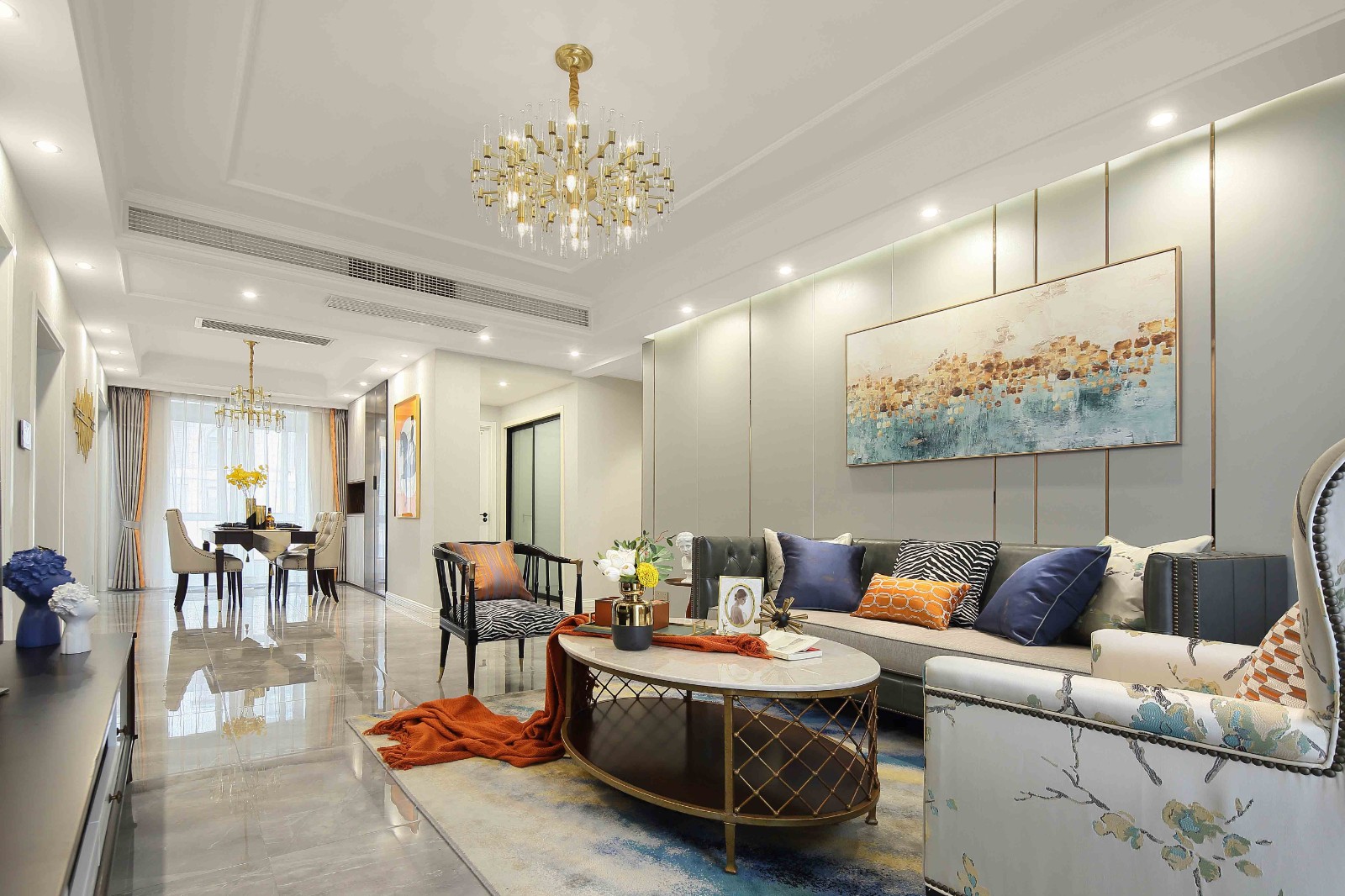 美式輕奢風(fēng)格家裝設(shè)計(jì)室內(nèi)裝修效果圖-客餐廳 美式輕奢風(fēng)格家裝設(shè)計(jì)室內(nèi)裝修效果圖-客餐廳