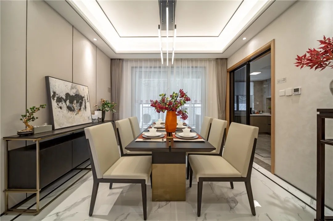 新中式風格家裝設計室內裝修效果圖-餐廳 新中式風格家裝設計室內裝修效果圖-餐廳