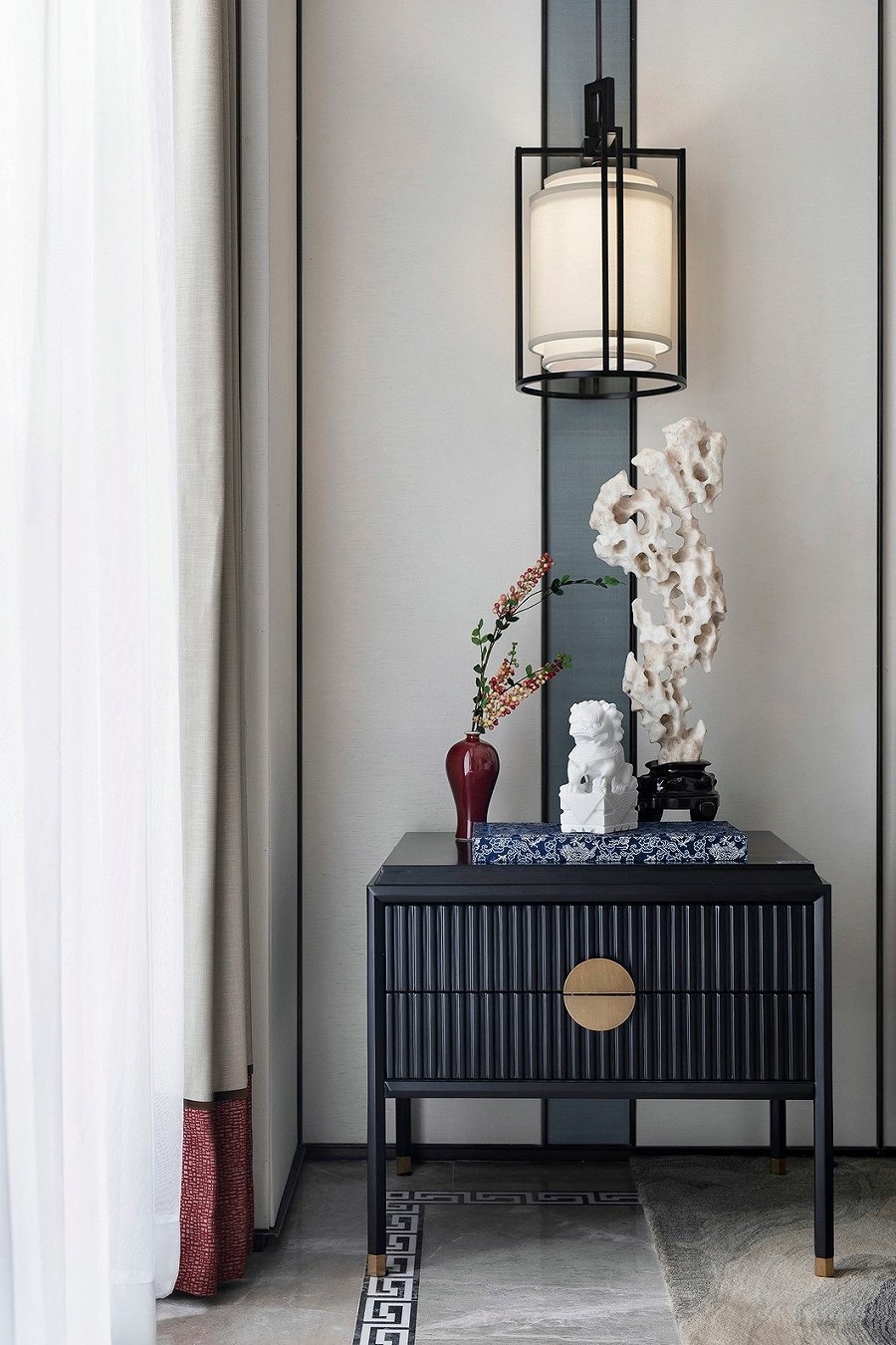 新中式風格室內設計家裝案例-客廳邊柜 新中式風格室內設計家裝案例-客廳邊柜