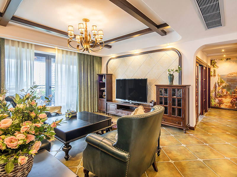 佛山市萬科金域時光(商業)美式風格三居室裝修案例