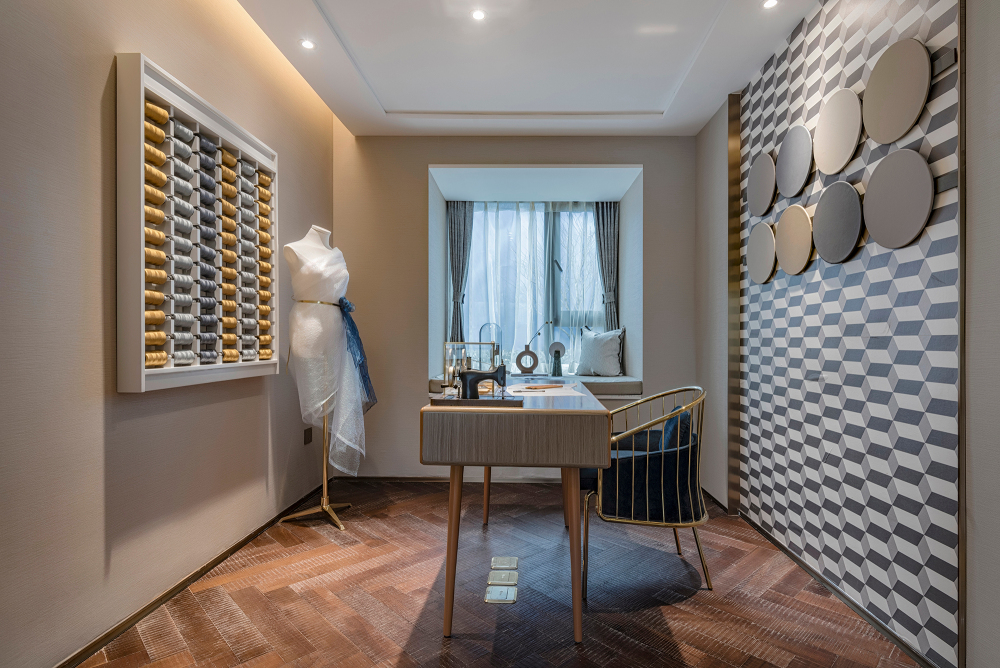 簡約輕奢風(fēng)格室內(nèi)設(shè)計(jì)家裝案例-書房 簡約輕奢風(fēng)格室內(nèi)設(shè)計(jì)家裝案例-書房