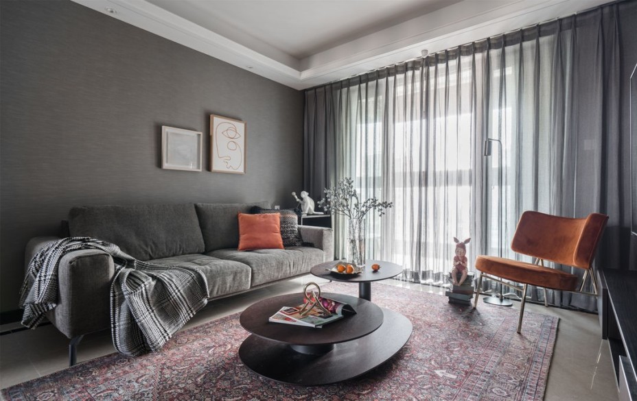 現代簡約風格室內家裝案例效果圖-客廳 現代簡約風格室內家裝案例效果圖-客廳