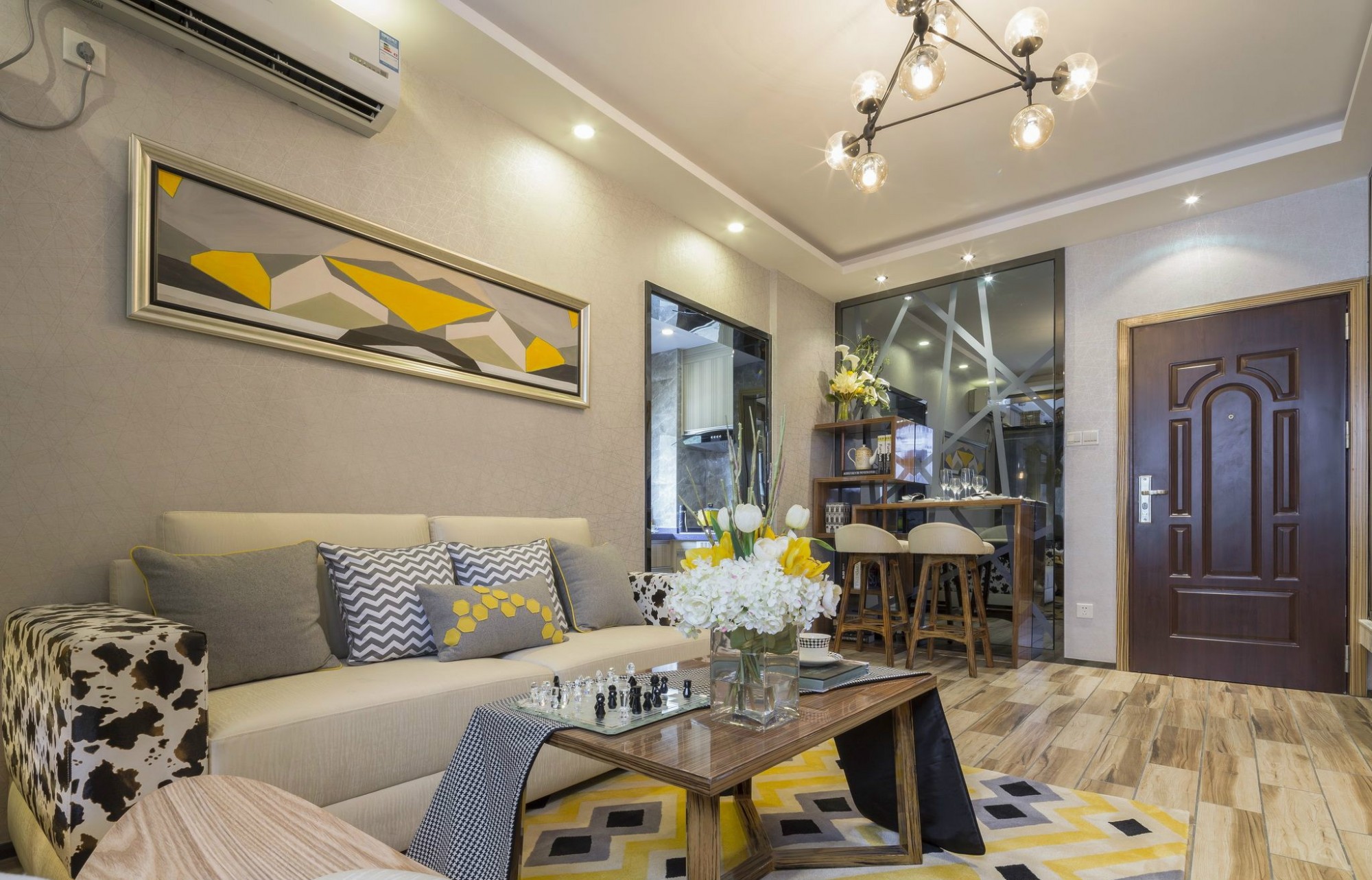 佛山市峰睿公館現(xiàn)代簡約風(fēng)格二居室裝修案例