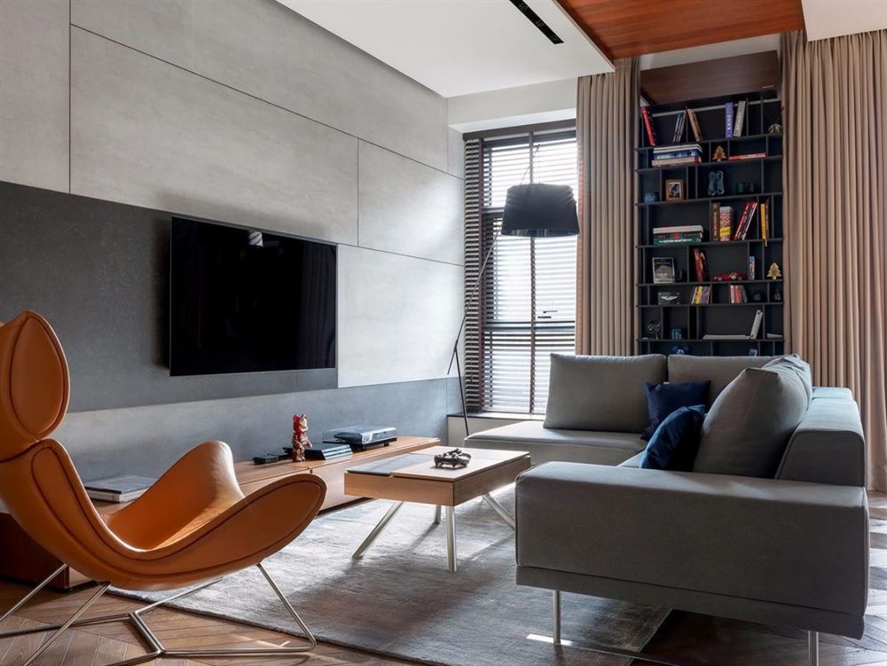 南寧市綠城春江明月輕奢風格三居室裝修案例