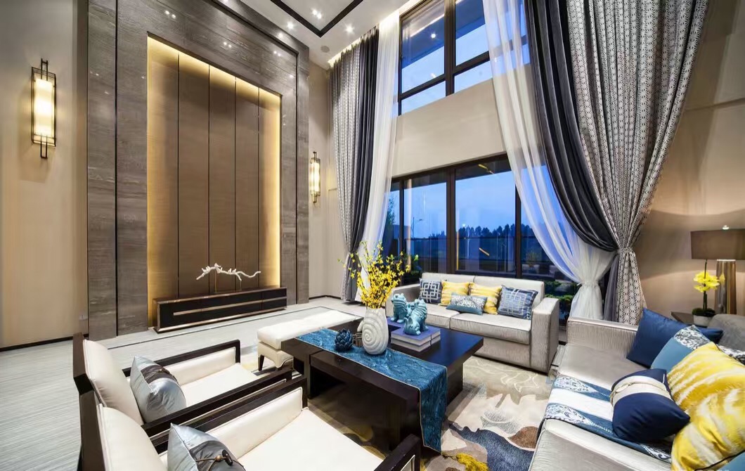 順德碧桂園復式260平米新中式風格裝修案例-客廳 順德碧桂園復式260平米新中式風格裝修案例-客廳