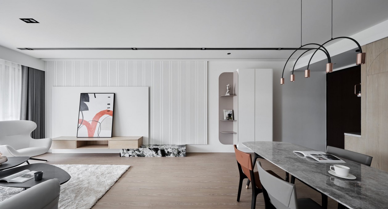 現代簡約風格室內設計家裝案例-客餐廳 現代簡約風格室內設計家裝案例-客餐廳