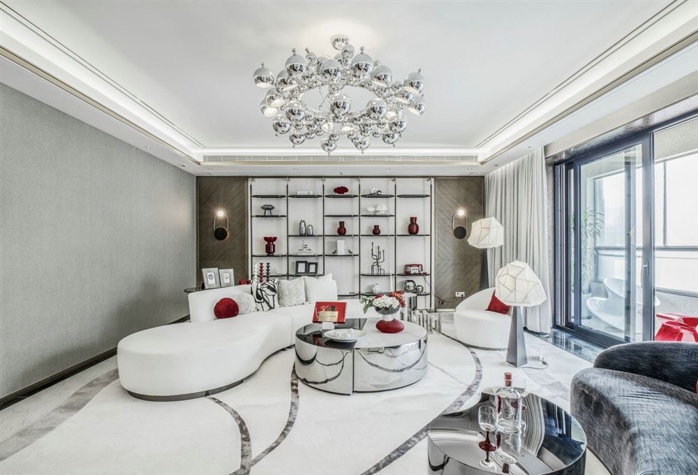 江門市萊茵華庭輕奢風(fēng)格三居室裝修案例