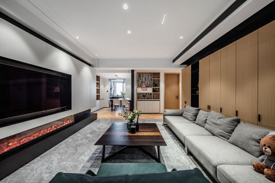 江門市寶翠園現代簡約風格四居室裝修案例