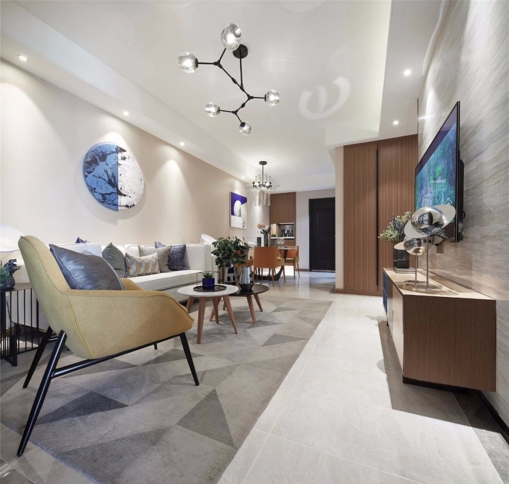 北歐輕奢風格室內設計家裝案例-客廳 北歐輕奢風格室內設計家裝案例-客廳