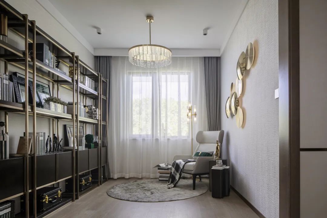 現代輕奢風格室內設計家裝案例-書房 現代輕奢風格室內設計家裝案例-書房