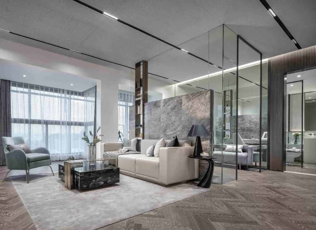 現代輕奢風格室內設計家裝案例-客廳 現代輕奢風格室內設計家裝案例-客廳