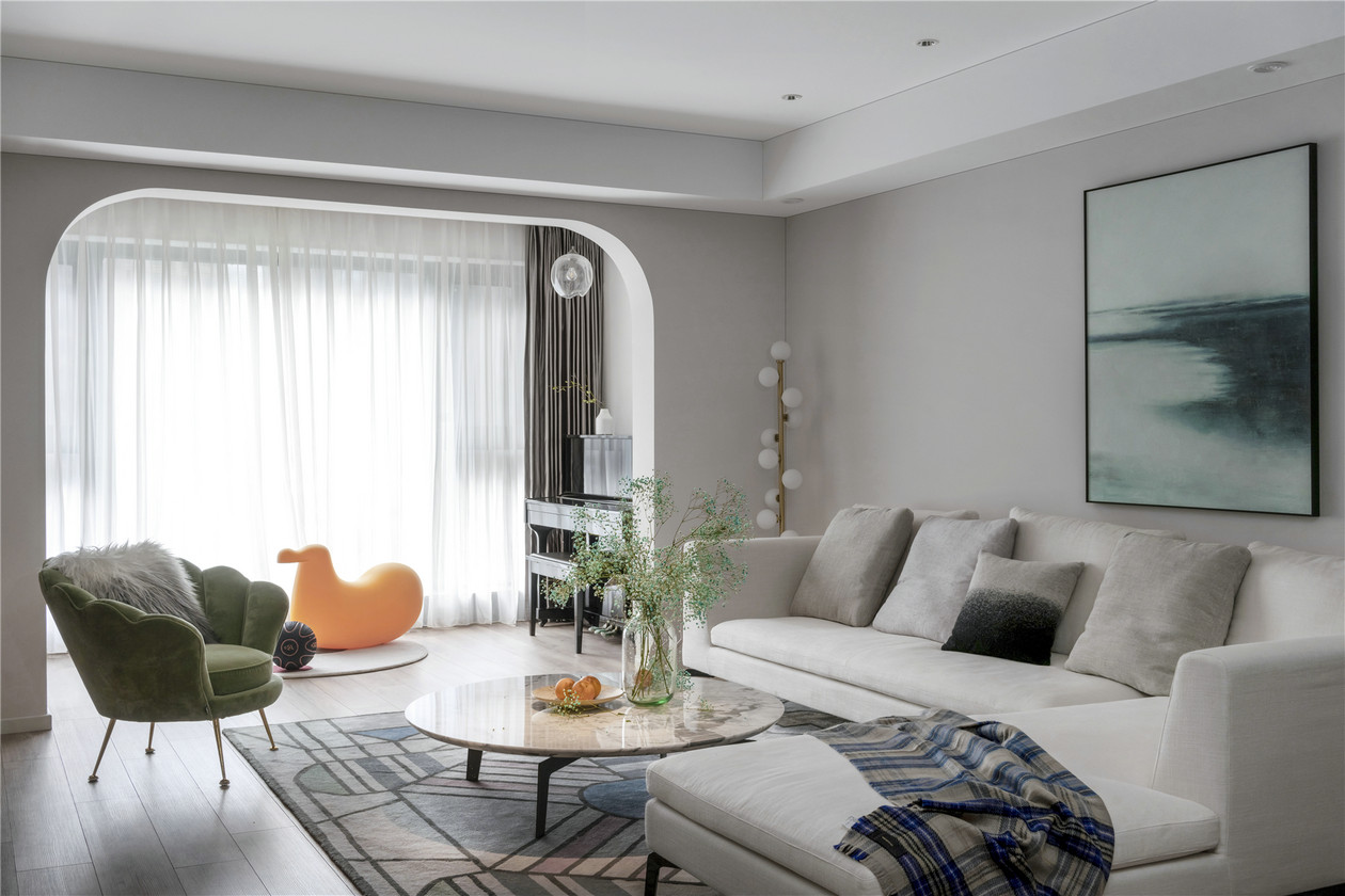 裝修案例新中式風格室內裝修效果圖-客廳 裝修案例新中式風格室內裝修效果圖-客廳