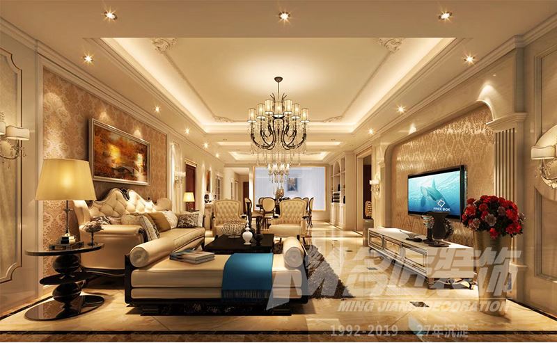 佛山市招商樾園歐式風格四居室裝修案例